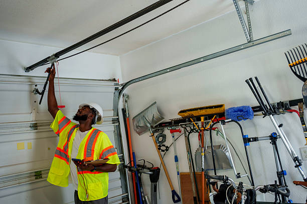 Professional Garage Door Installation technician working in Drexel, NC